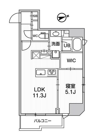 シーズンフラッツ蔵前パークフロントの物件間取画像